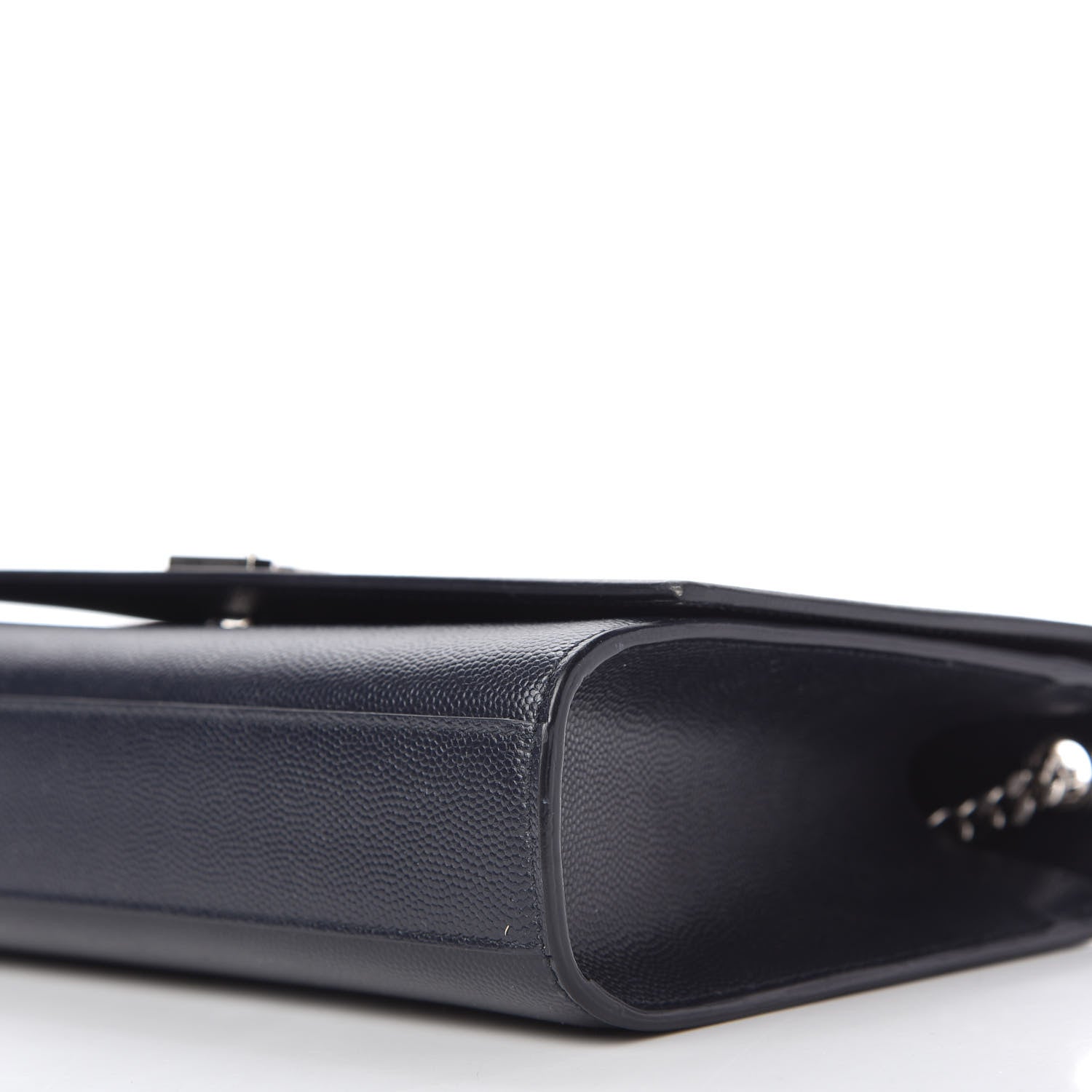 Saint Laurent Grain De Poudre Medium Classic Monogram Kate Satchel Deep Marine 7 of 9