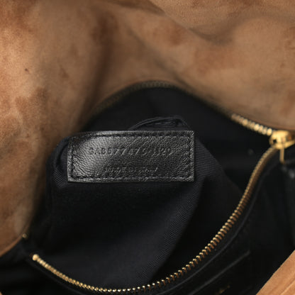 Saint Laurent Suede Calfskin Quilted Small Loulou Puffer Monogram Chain Satchel Cinnamon 7 of 12