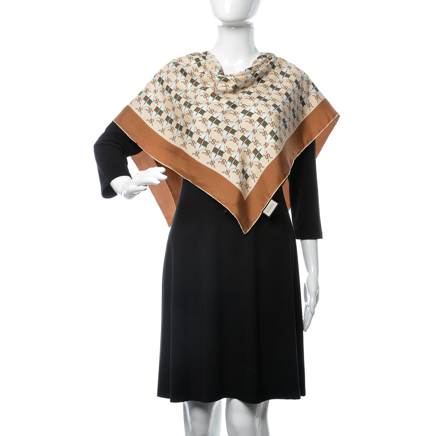 Silk GG Web Kisses Square Scarf