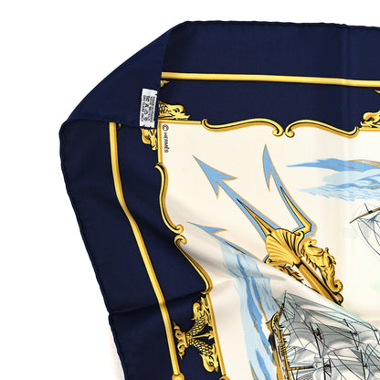 Hermes Silk La Marine En Bois Scarf 90 3 of 3