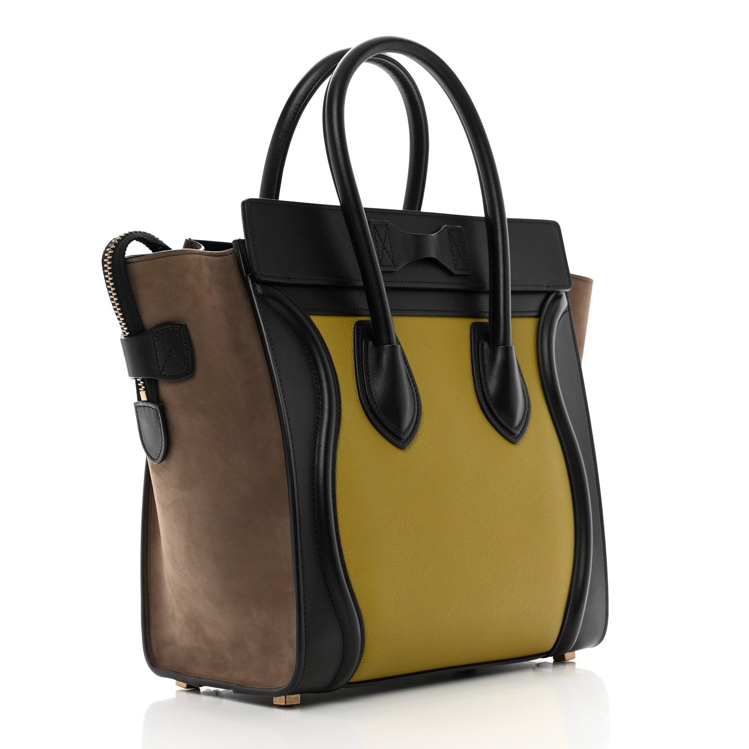 Celine Baby Grained Calfskin Nubuck Micro Tri-Color Luggage Olive 2 of 9
