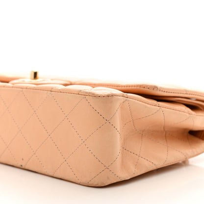 Chanel Lambskin Quilted Medium Double Flap Light Orange 10 of 13