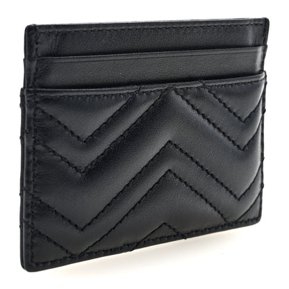 Gucci Calfskin Matelasse GG Marmont Card Holder Black 3 of 7