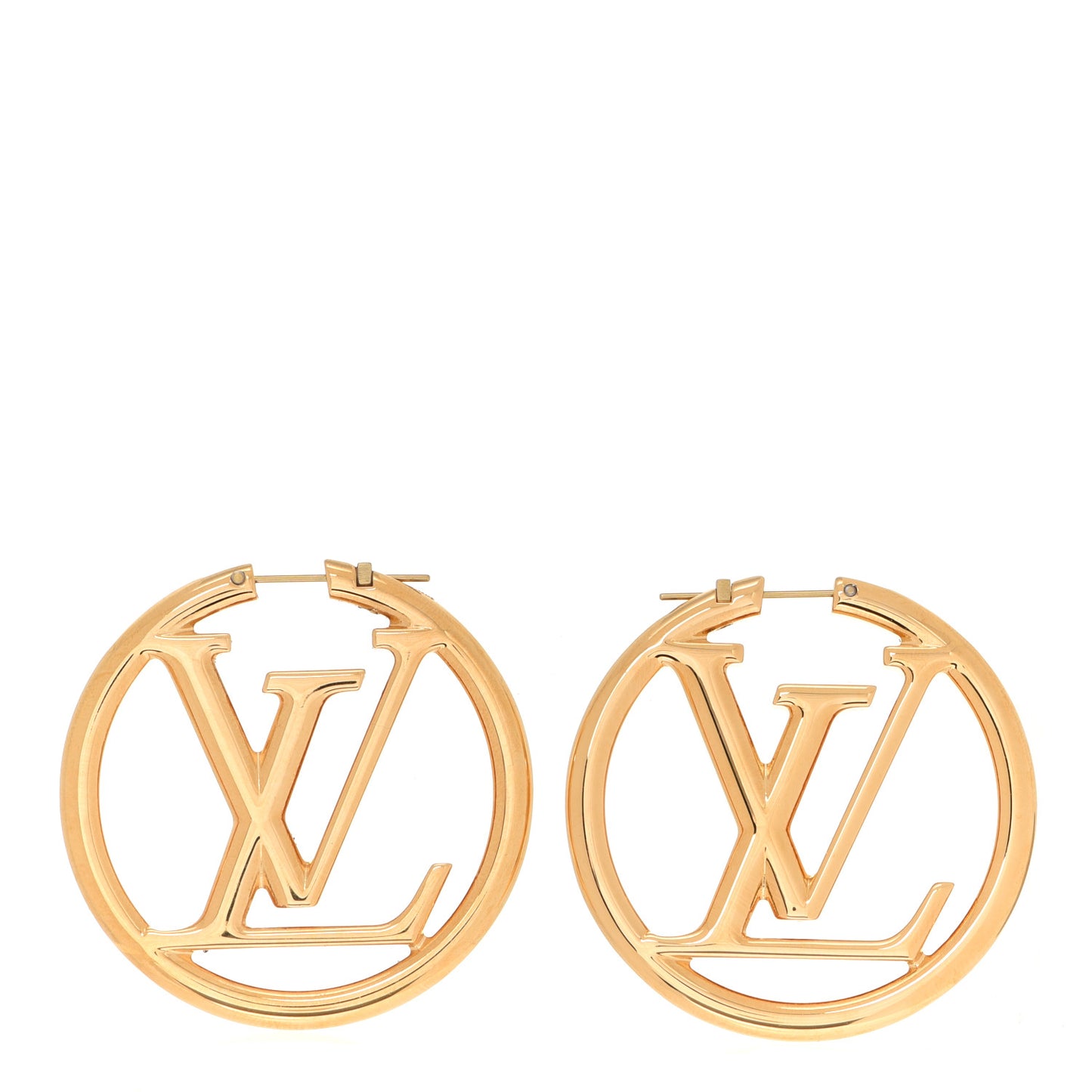 Metal Louise Hoop Earrings Gold
