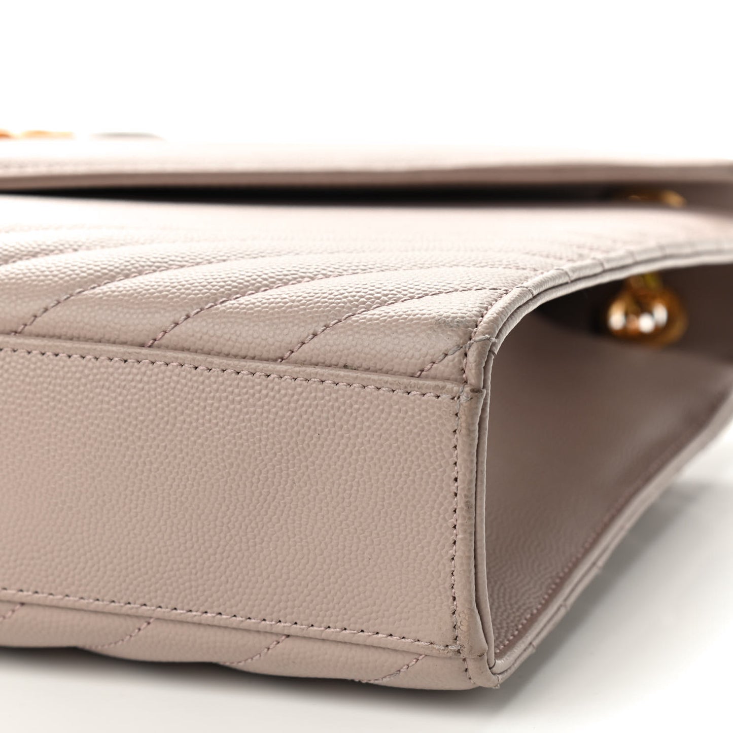 Grain De Poudre Matelasse Chevron Large Monogram Satchel Rose Antic