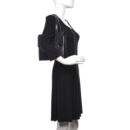 Chanel Lambskin Jersey Quilted Shoulder Bag Navy 2 of 22