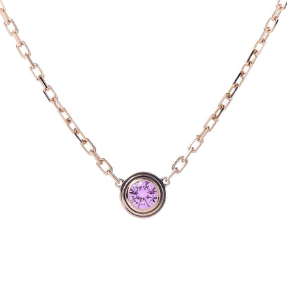 Cartier 18K Pink Gold Pink Sapphire D'Amour Pendant Necklace 4 of 7