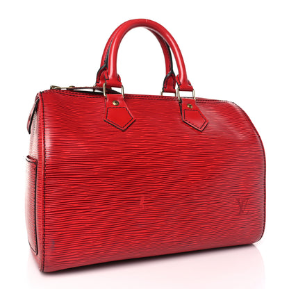 Louis Vuitton Epi Speedy 25 Castillan Red 3 of 10