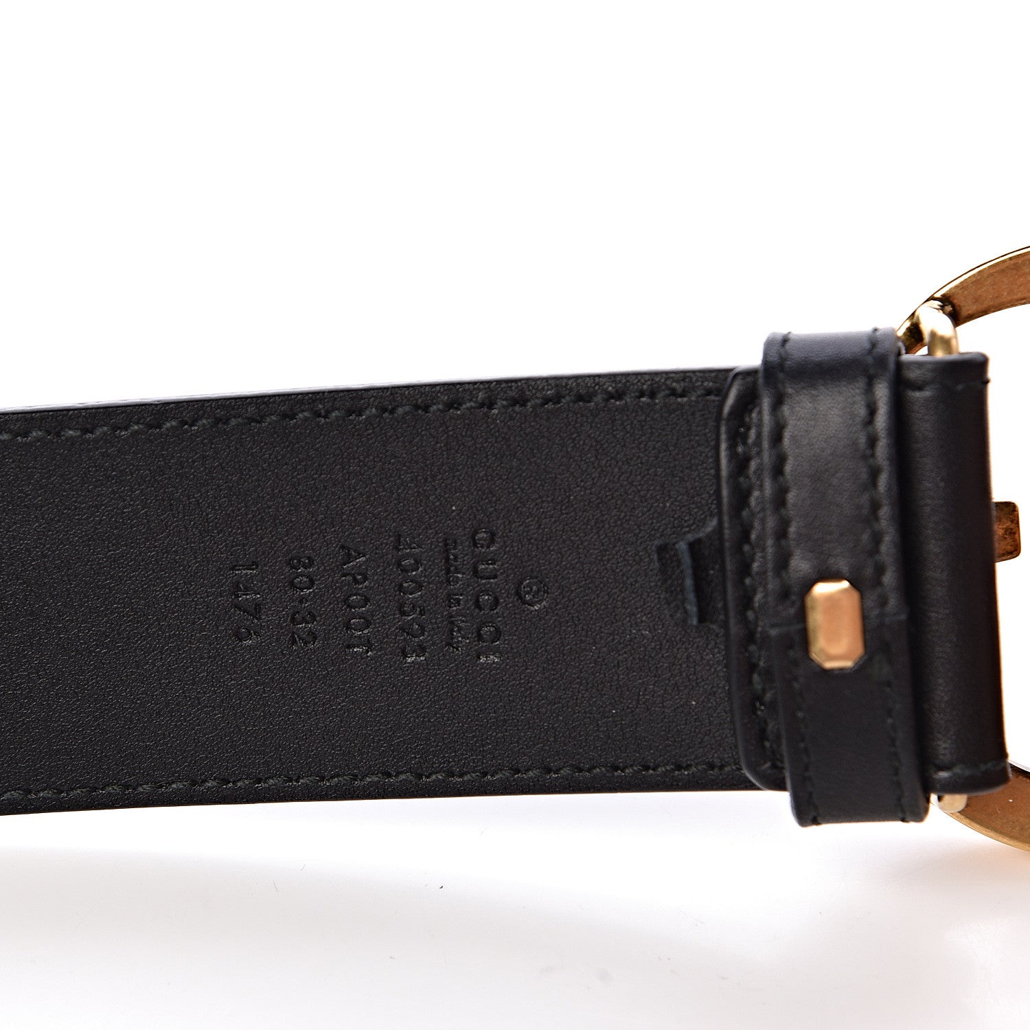 Gucci Calfskin Double G 40mm Belt 80 32 Black 6 of 7