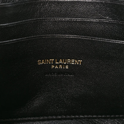 Saint Laurent Grain De Poudre Matelasse Monogram Mini Lou Camera Bag Black 8 of 12