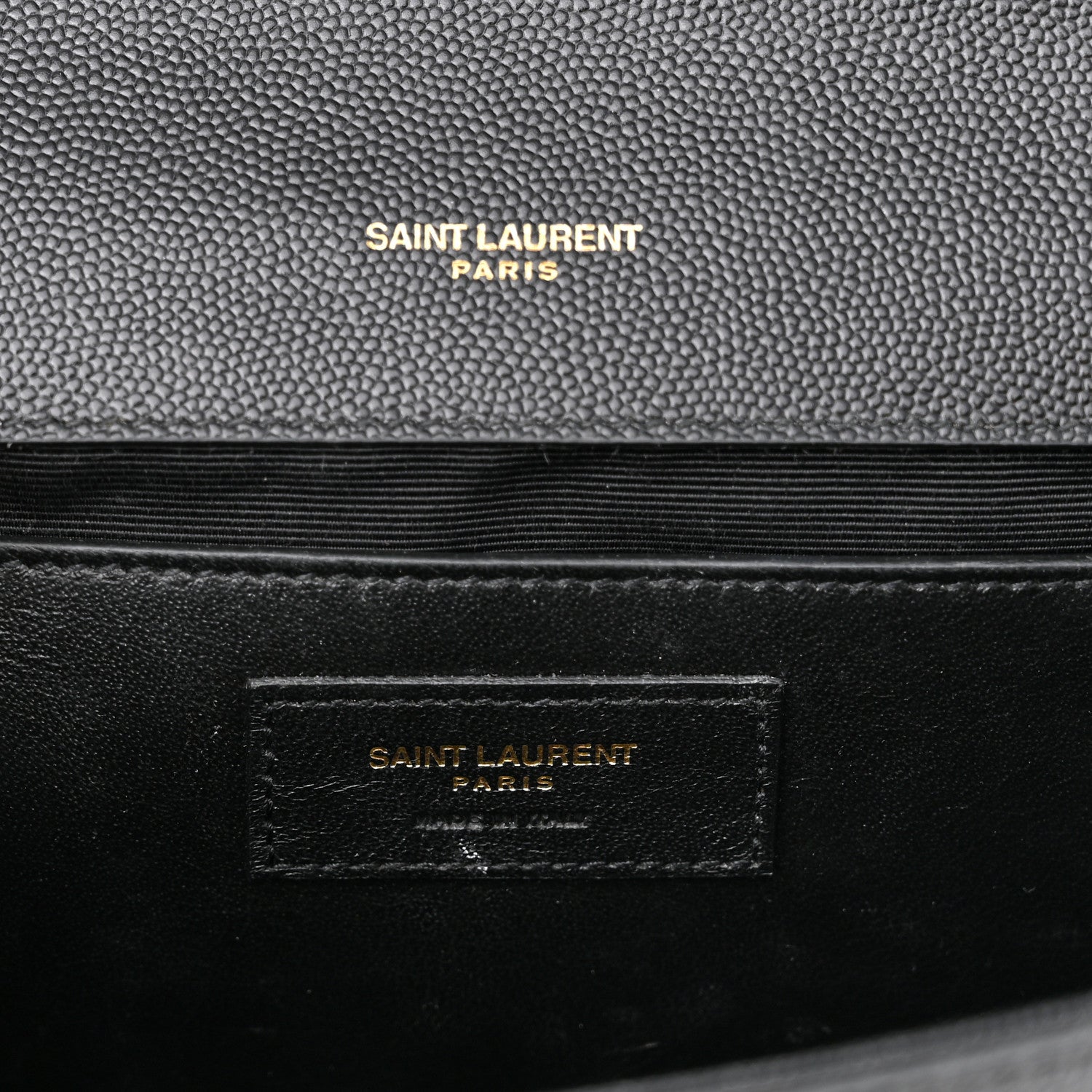 Saint Laurent Grain De Poudre Medium Classic Monogram Kate Satchel Black 6 of 11