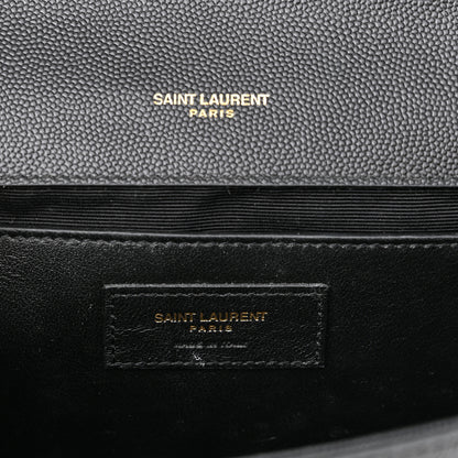 Saint Laurent Grain De Poudre Medium Classic Monogram Kate Satchel Black 6 of 11
