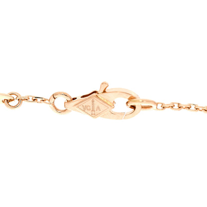 Van Cleef & Arpels 18K Rose Gold Carnelian Sweet Alhambra Bracelet 3 of 6