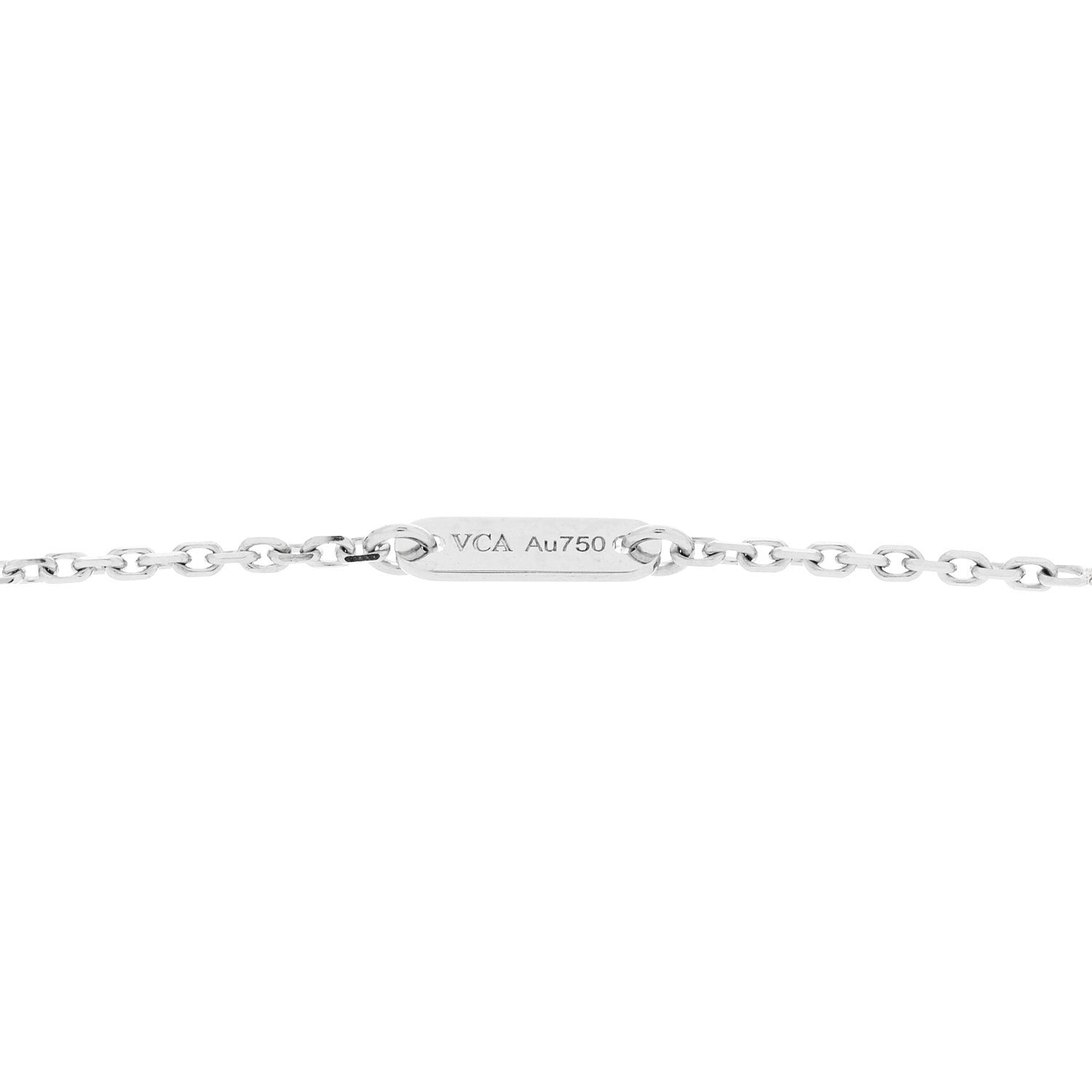 Van Cleef & Arpels 18K White Gold Diamond Sweet Alhambra Pendant Necklace 5 of 6