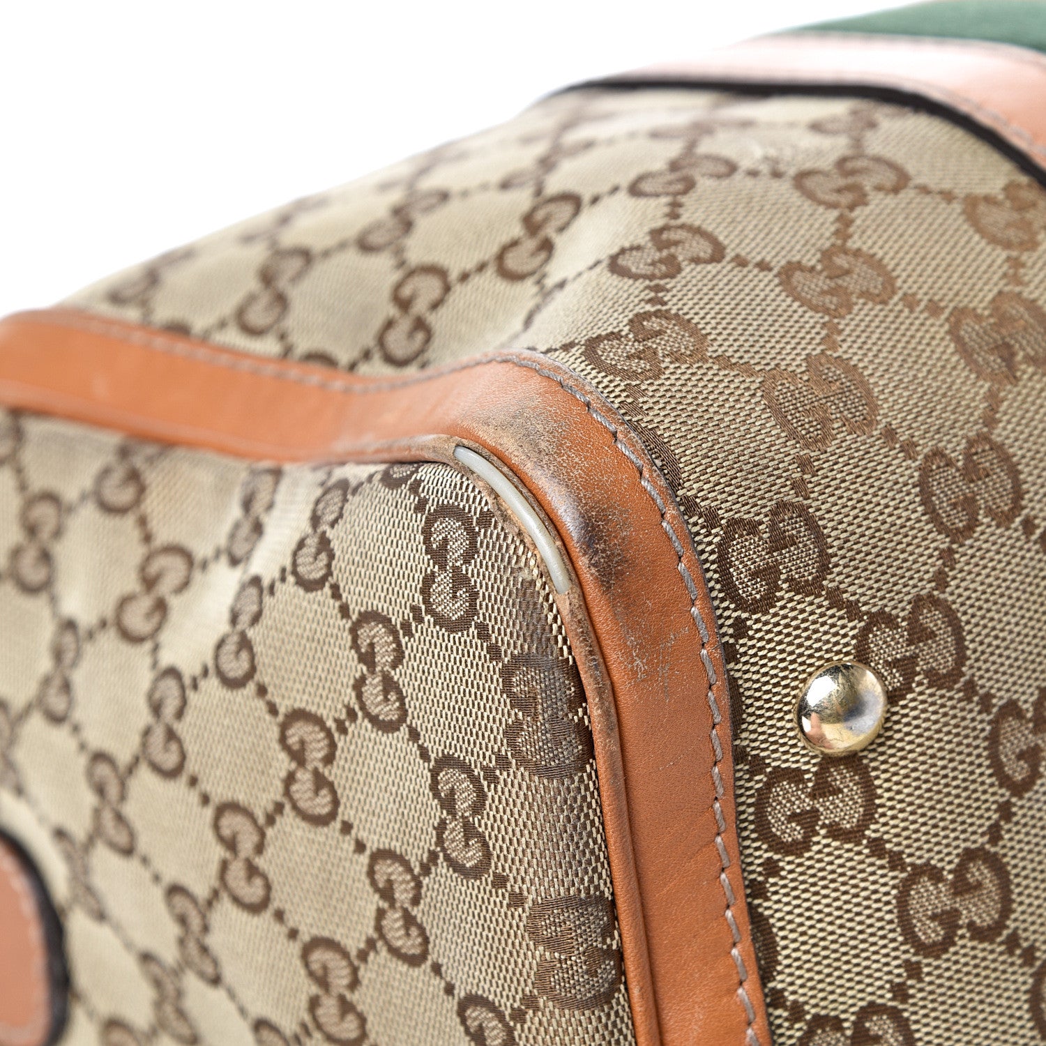 Gucci Monogram Vintage Web Medium Boston Tobacco 8 of 26