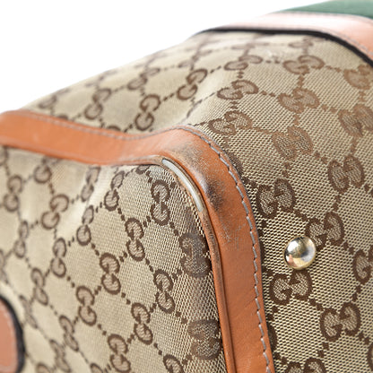 Gucci Monogram Vintage Web Medium Boston Tobacco 8 of 26
