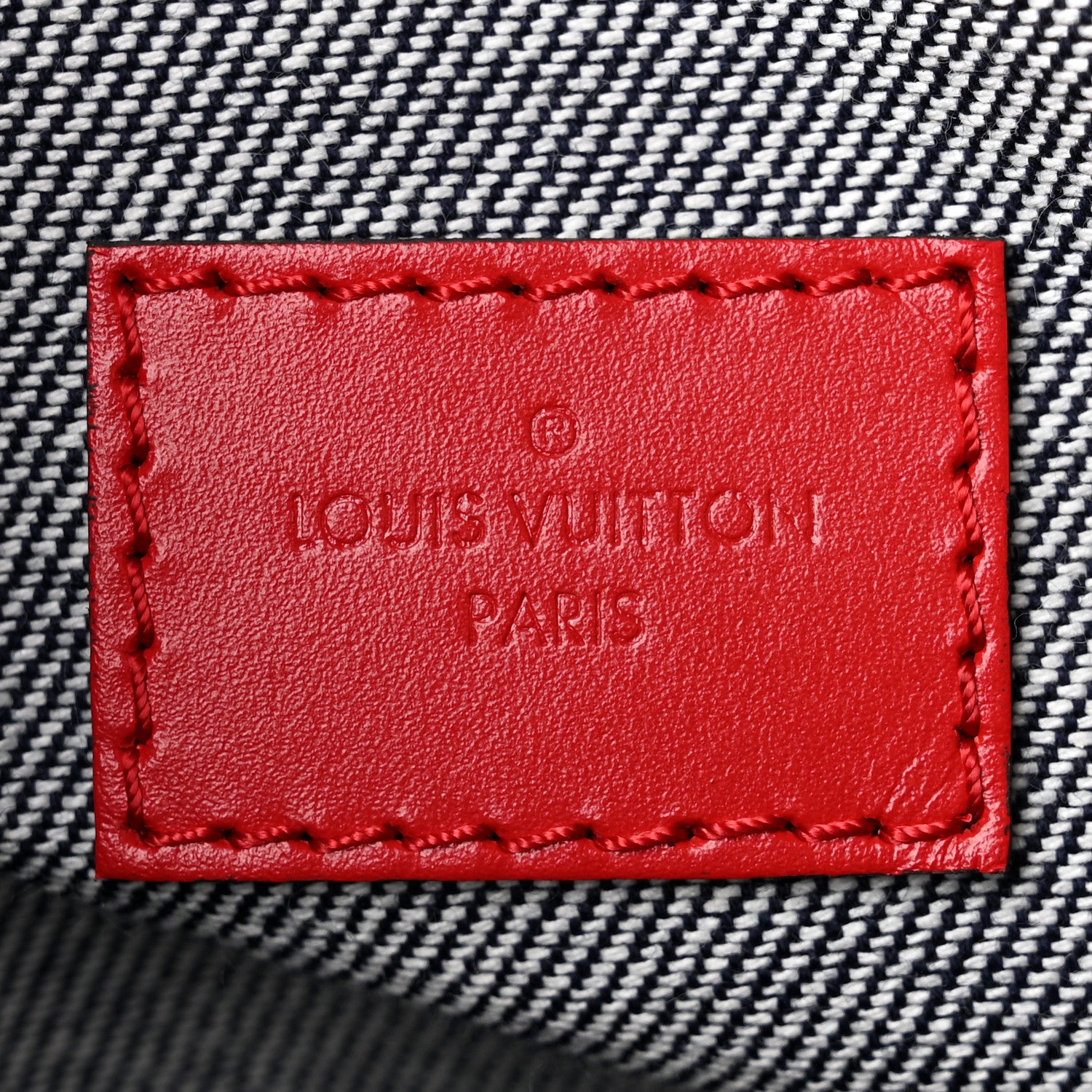 Louis Vuitton Denim Damier Monogram Patchwork Speedy Bandouliere 30 Blue Rouge 6 of 10