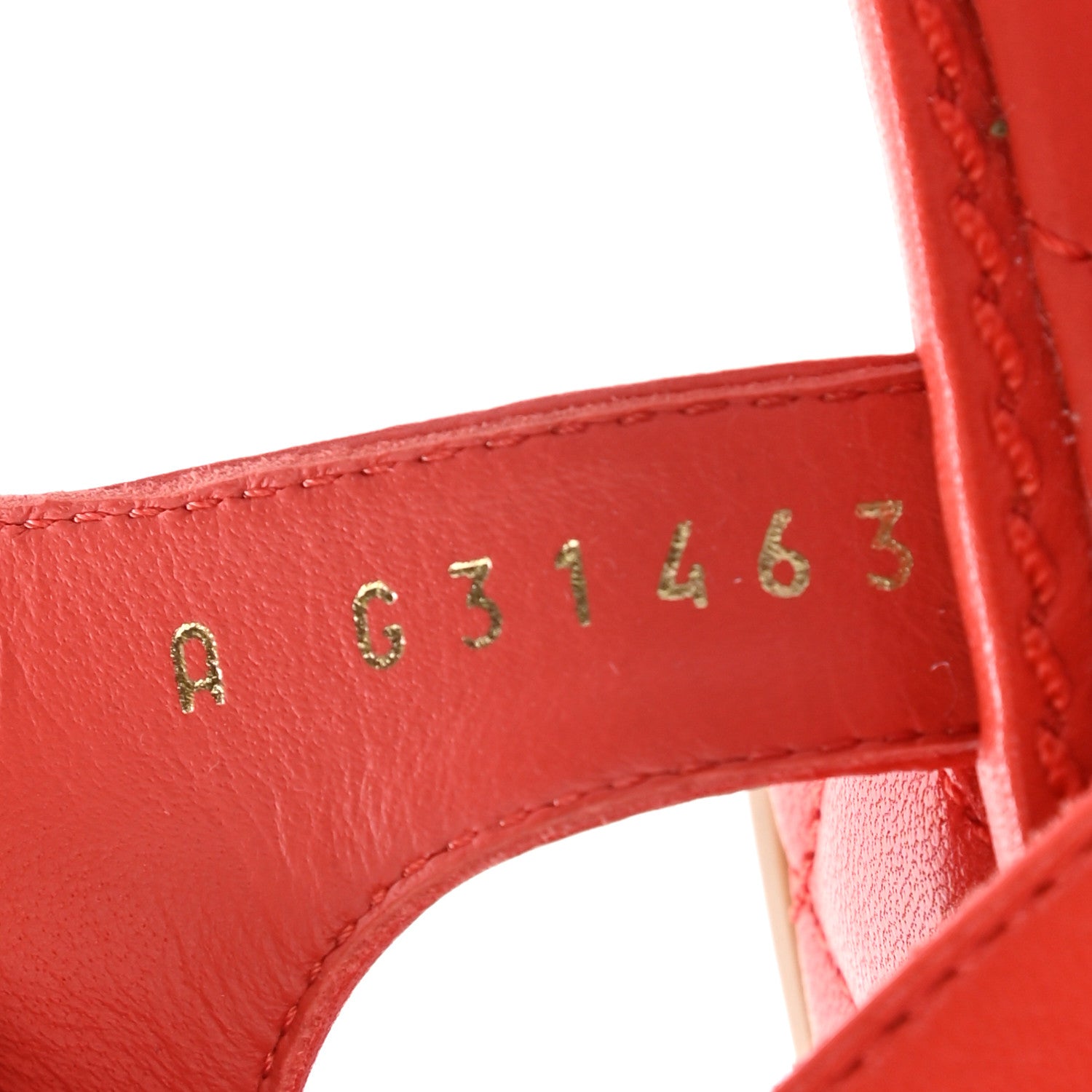 Chanel Lambskin Chain CC Logo Thong Sandals 38.5 Red 8 of 12