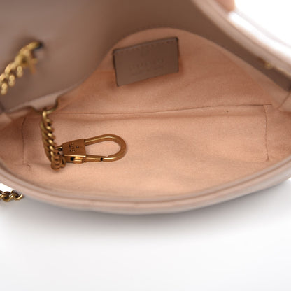 Gucci Calfskin Matelasse Super Mini GG Marmont Shoulder Bag Porcelain Rose 5 of 8