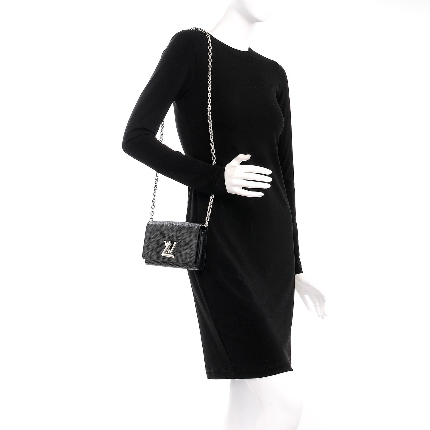 Epi Twist Chain Wallet Black