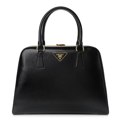 Prada Saffiano Vernice Pyramid Bag Black 1 of 9