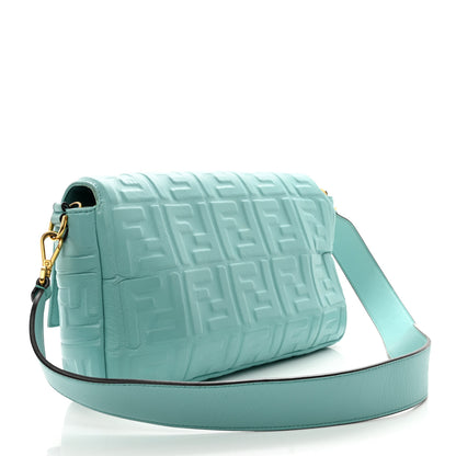 Fendi Nappa FF 1974 Embossed Large Baguette Tiffany 3 of 11