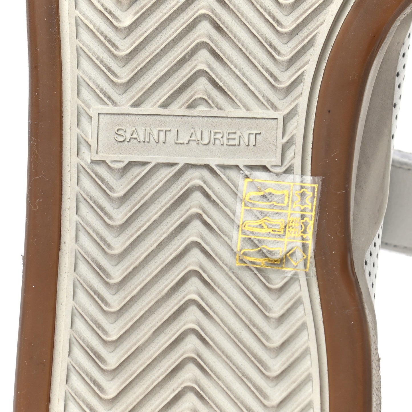Calfskin Perforated Mens Jeddo Sneakers 43 White