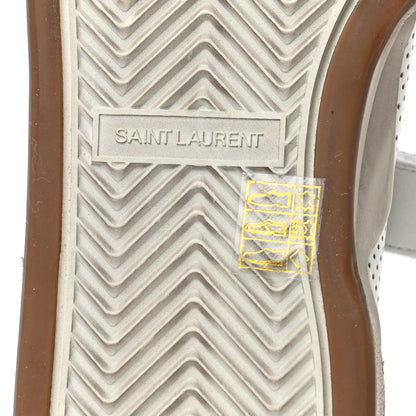 Saint Laurent Calfskin Perforated Mens Jeddo Sneakers 43 White 6 of 8
