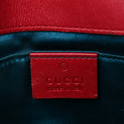 Gucci Velvet Matelasse Mini GG Marmont Shoulder Bag Hibiscus Red 6 of 10