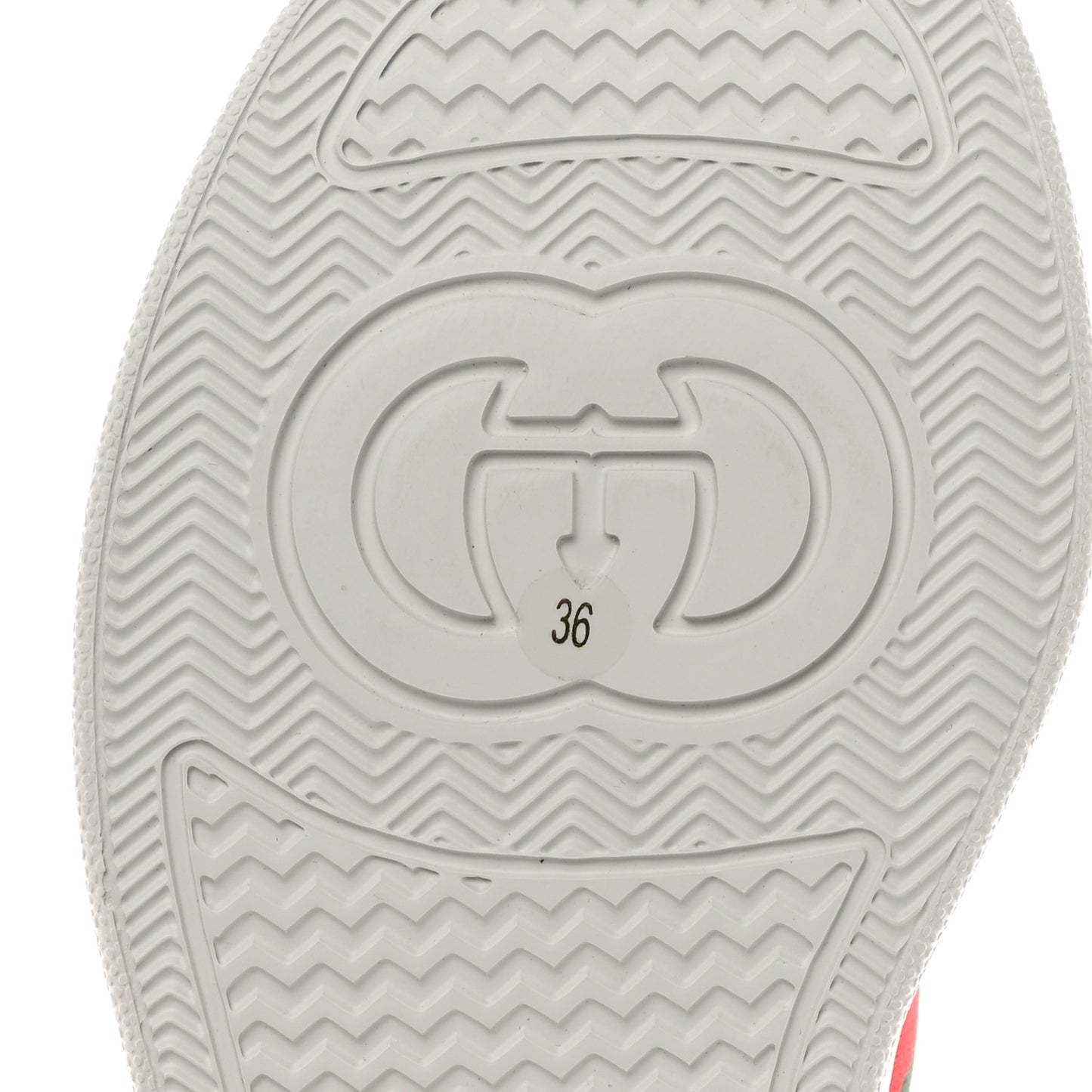 Calfskin Web Perforated Womens Platform 55mm Sneakers 36 White Bright Splash
