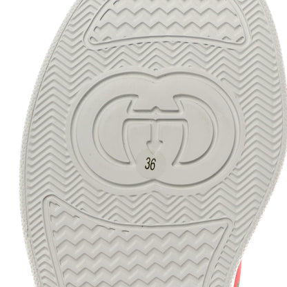Gucci Calfskin Web Perforated Womens Platform 55mm Sneakers 36 White Bright Splash 7 of 9
