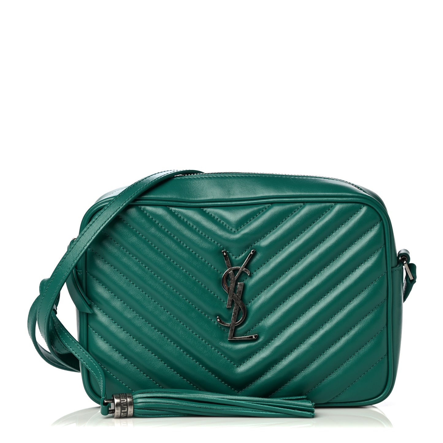 Calfskin Matelasse Monogram Lou Camera Bag Green