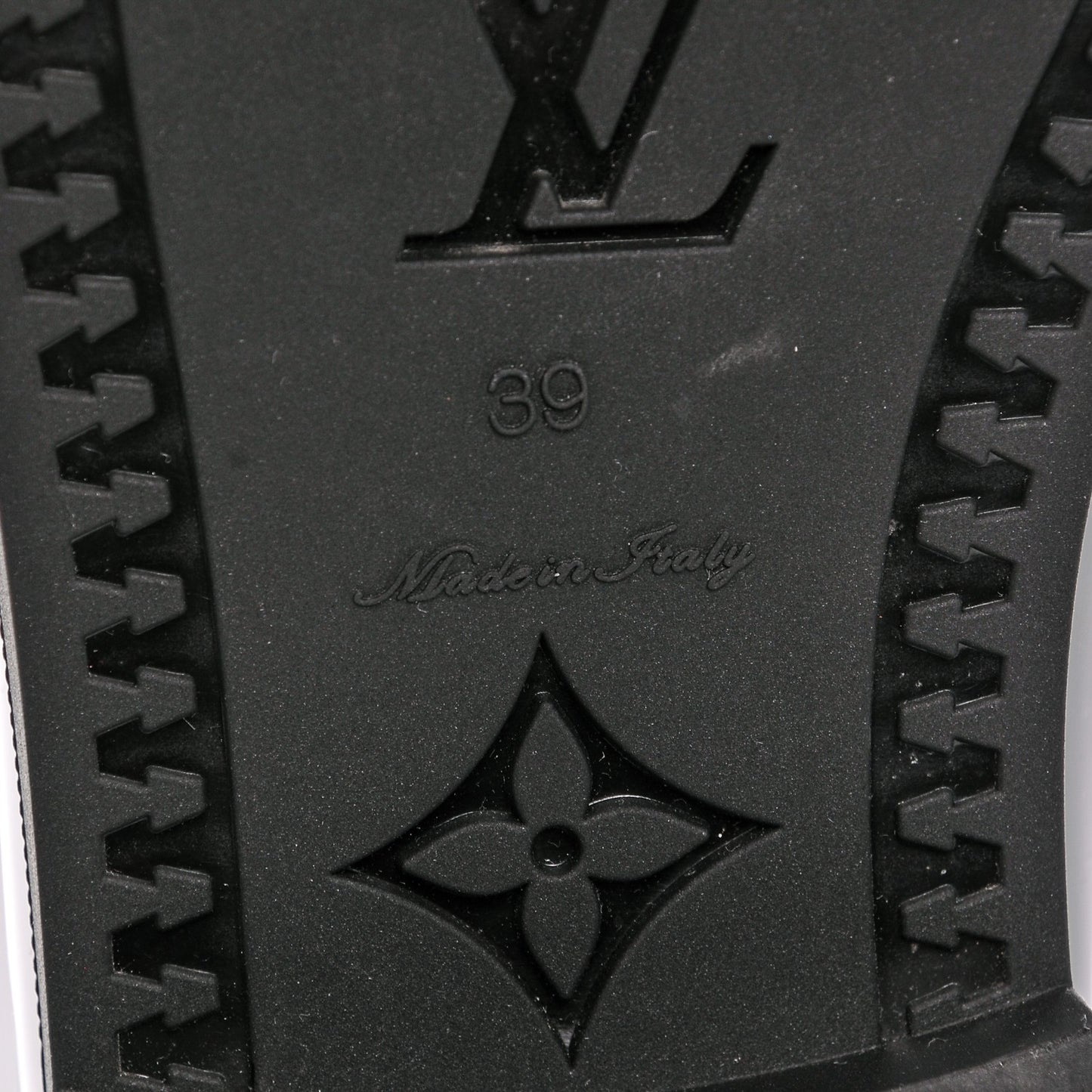 Rubber Embossed Monogram Drops High Rain Boots 39 Black