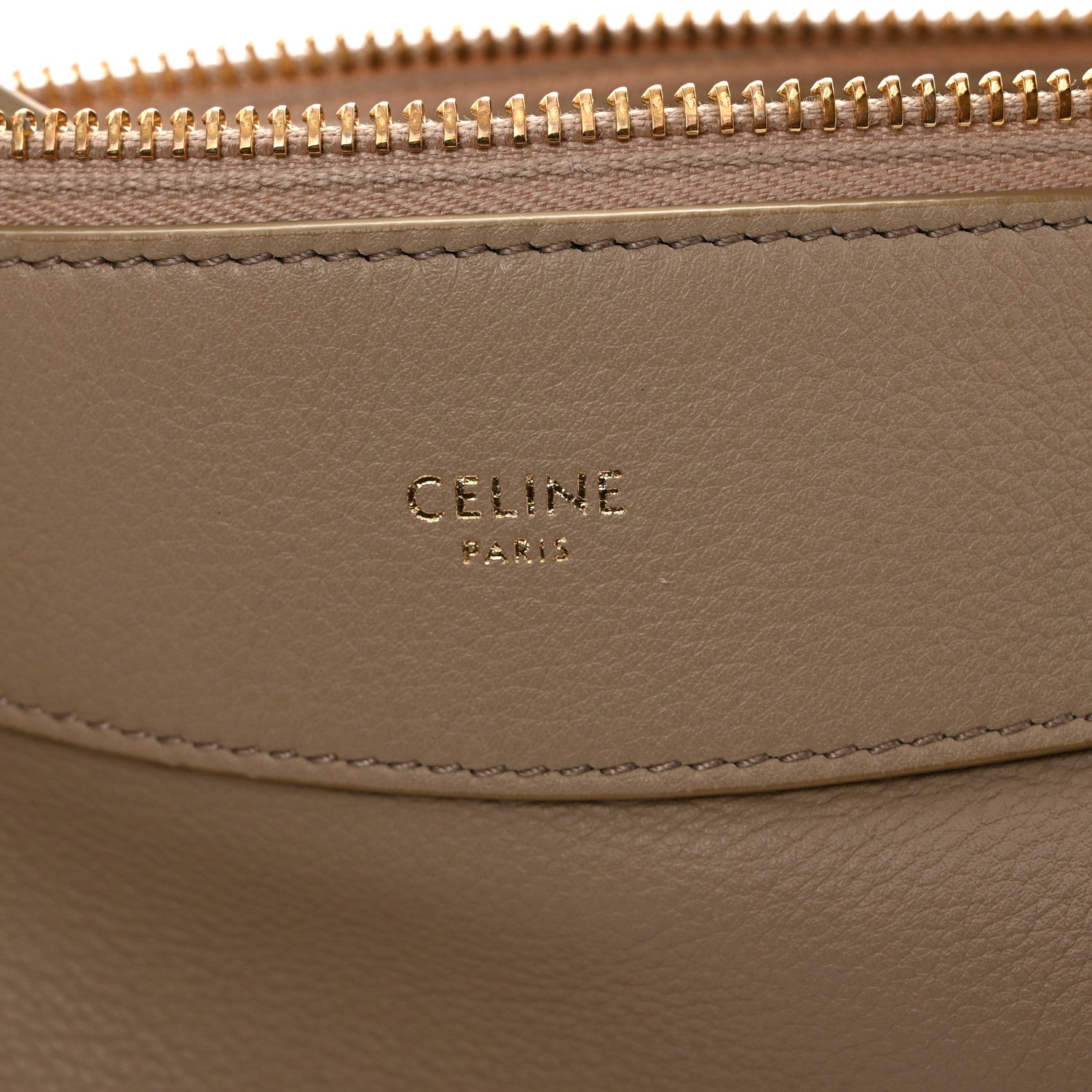 Celine Supple Calfskin Medium Romy Shoulder Bag Safari 8 of 10