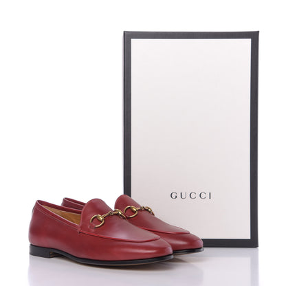 Gucci Calfskin Womens Jordaan Loafers 36 Hibiscus Red 12 of 12