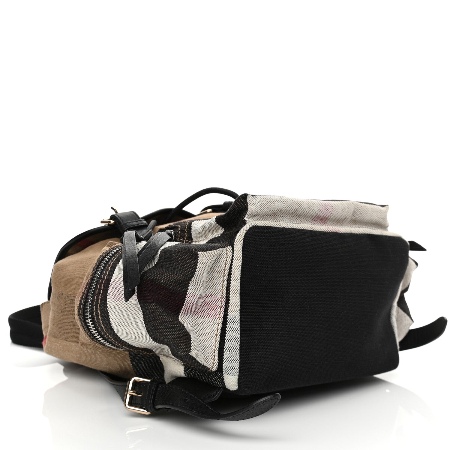 Burberry Canvas Mega Check Medium Rucksack Backpack Black 4 of 11