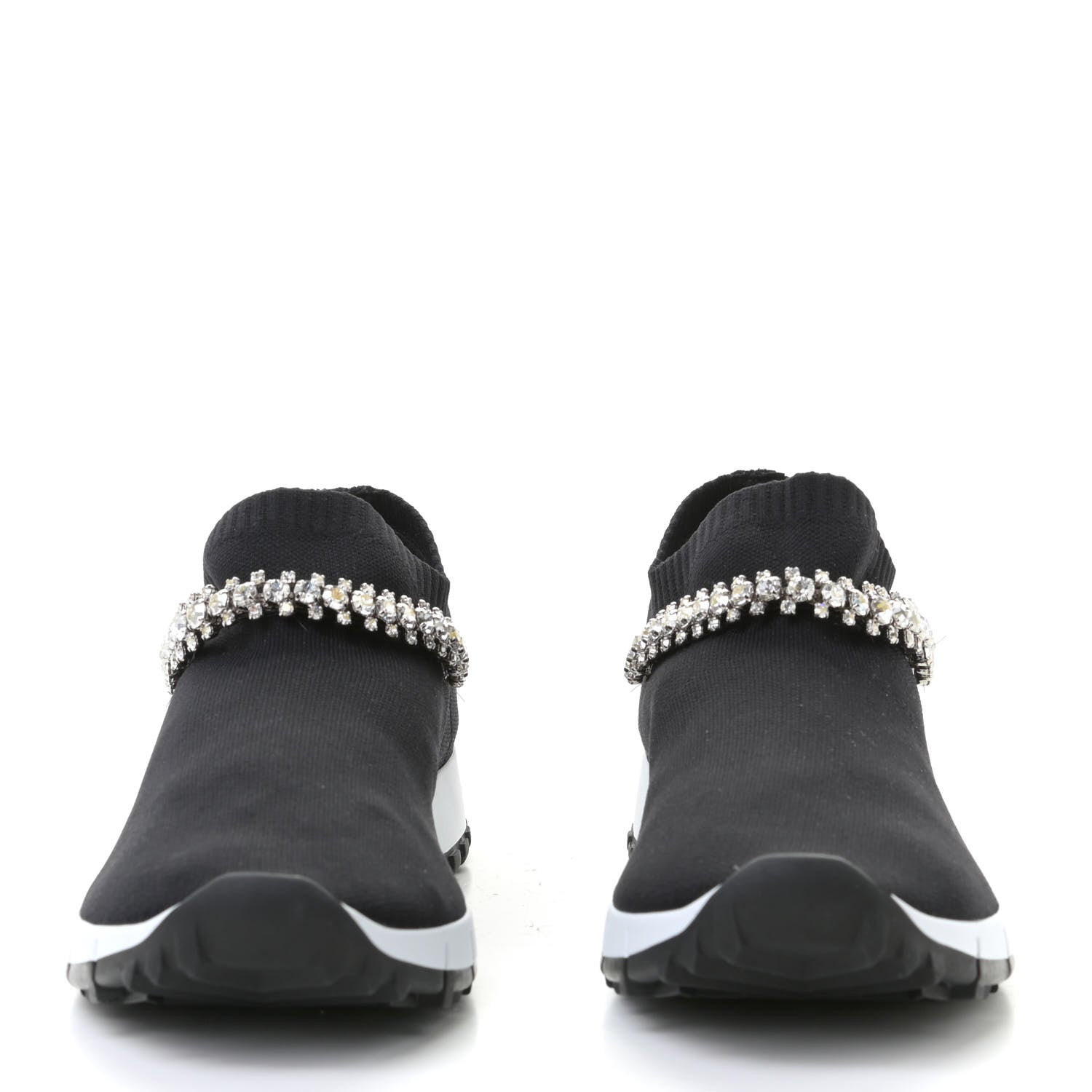 Jimmy Choo Knit Crystal Verona Sneaker 37.5 Black 4 of 11