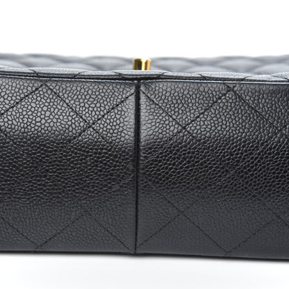 Chanel Caviar Quilted Jumbo Double Flap Black 9 of 13