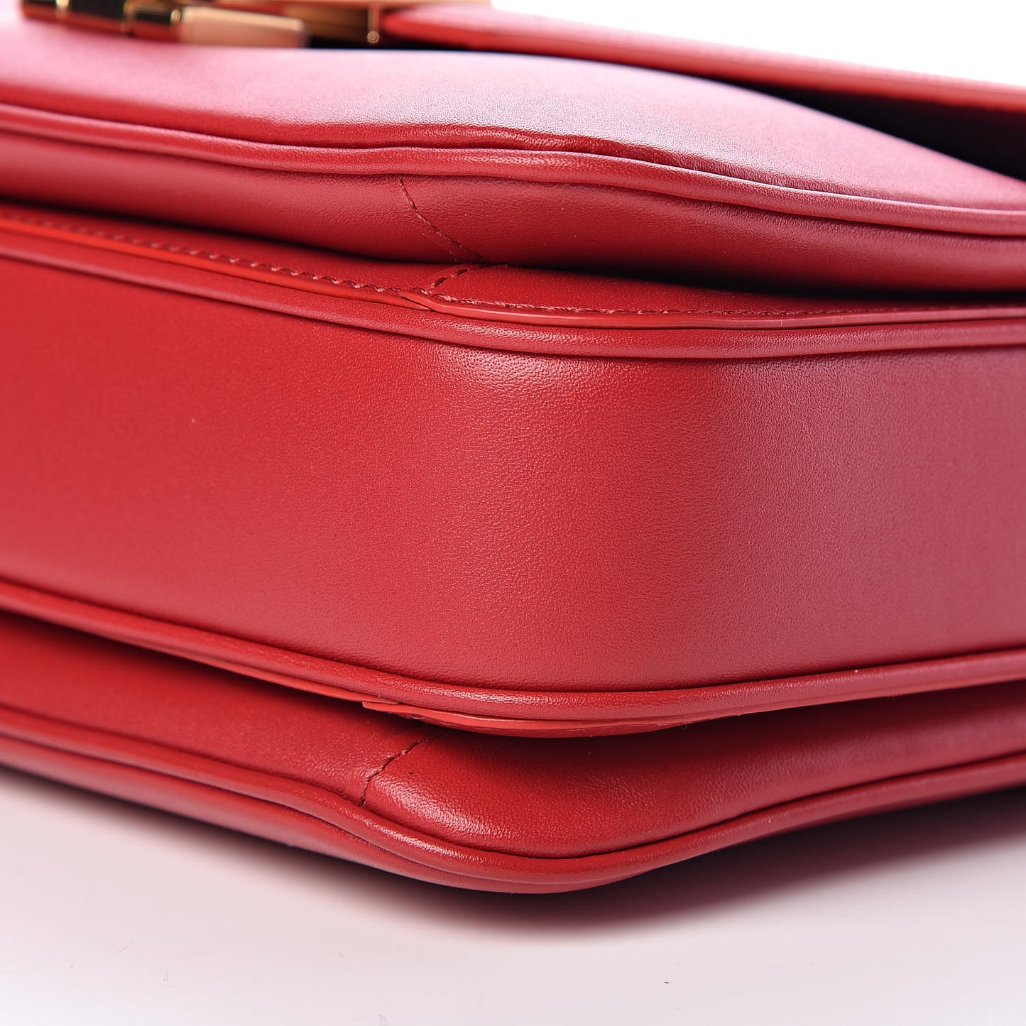Shiny Calfskin Medium C Bag Red