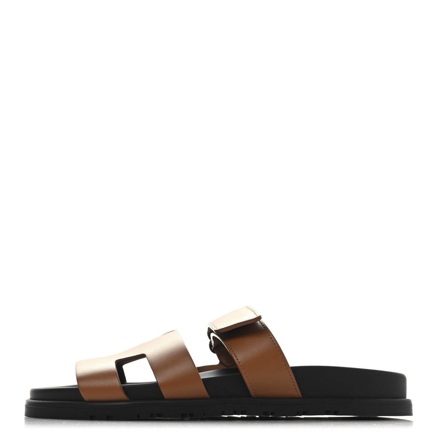 Hermes Calfskin Womens Chypre Sandals 39 Naturel 1 of 10