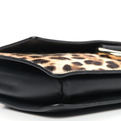 Chloe Calfskin Pony Hair Leopard Print Small Faye Shoulder Bag Abstract White 7 of 8