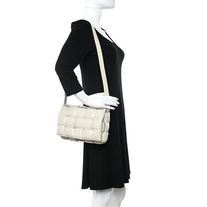 Bottega Veneta Paper Calfskin Maxi Intreccio Padded Cassette Crossbody Bag White 2 of 13