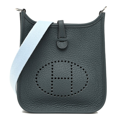 Hermes Taurillon Clemence Amazone Evelyne TPM Bleu Orage Bleu Brume 1 of 10