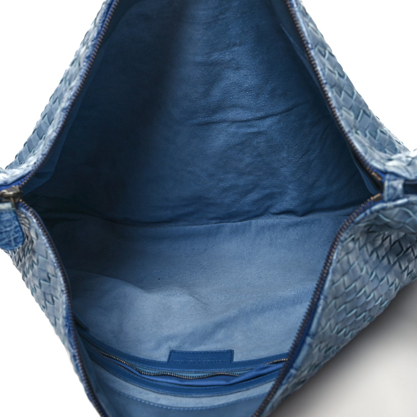 Nappa Torchon Alligator Intrecciato Hobo Bag Light Blue