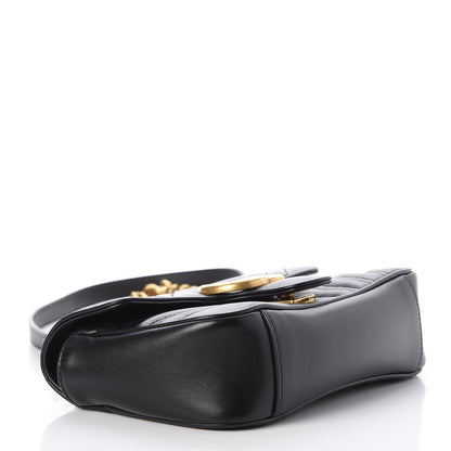 Gucci Calfskin Matelasse Mini GG Marmont Shoulder Bag Black 4 of 8