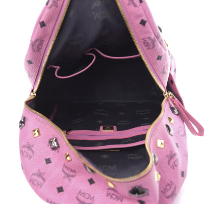 MCM Visetos Studded Medium Stark M Backpack Pink 4 of 11