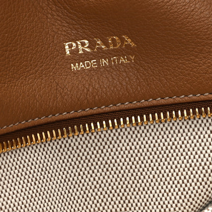 Prada Soft Calfskin Large Shoulder Bag Caramel 6 of 10