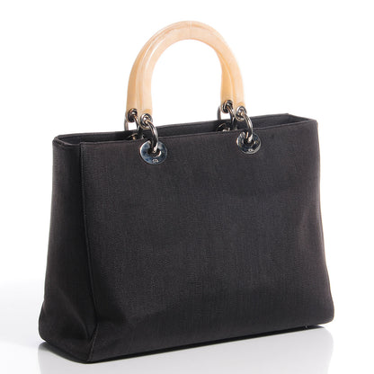 Christian Dior Canvas Large Lady Dior Dark Brown 3 of 9