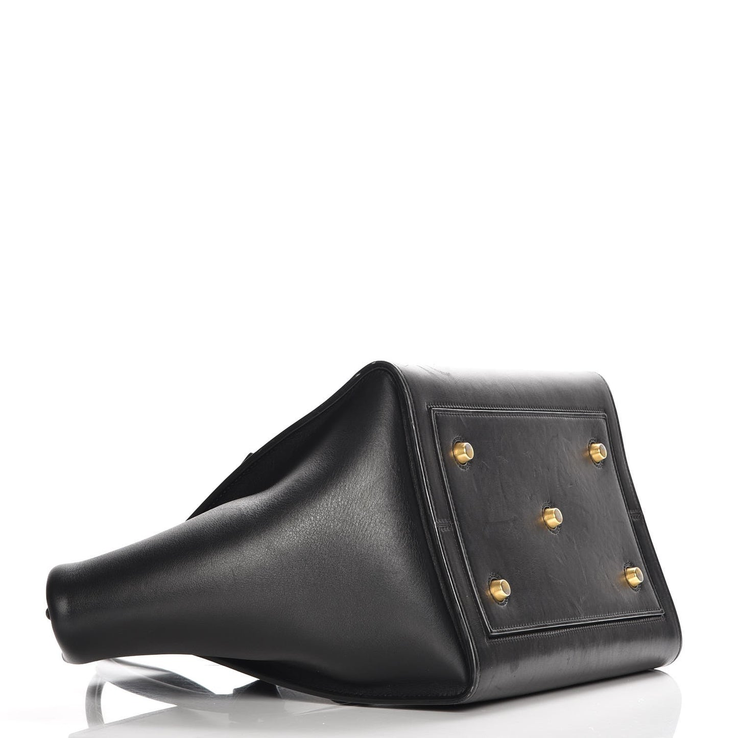 Smooth Calfskin Small Tie Knot Tote Black