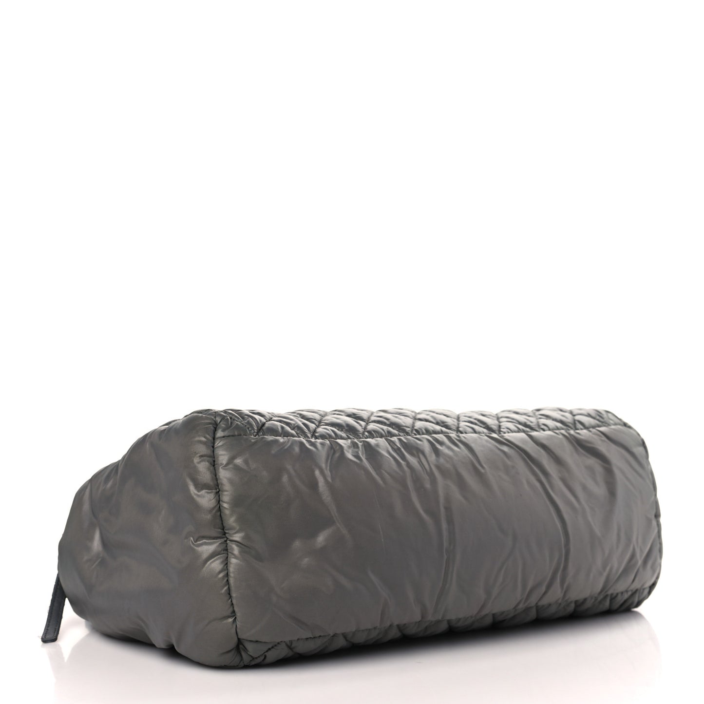Nylon Quilted Large Coco Cocoon Reversible Tote Grey